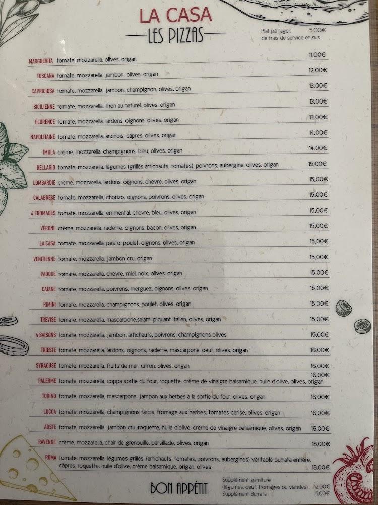 La Casa - Pizzeria Vinyl et vin Naturel - Menu Image 2