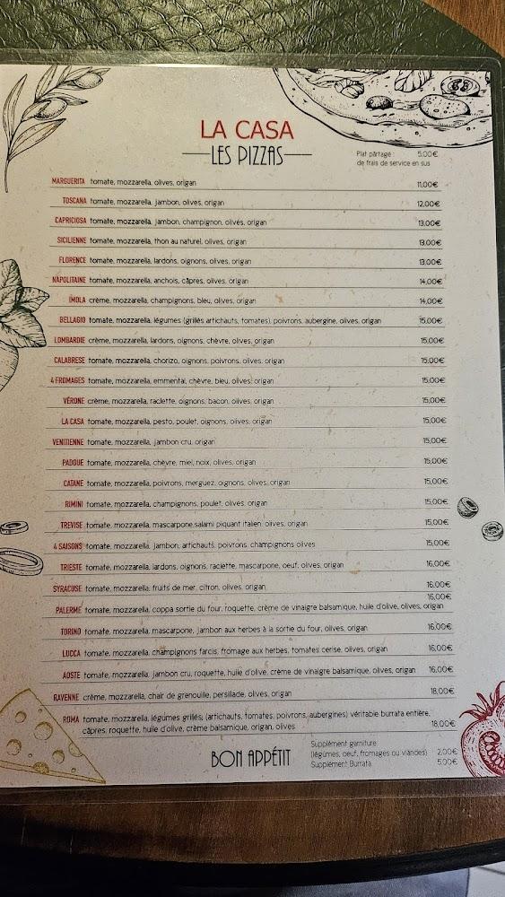 La Casa - Pizzeria Vinyl et vin Naturel - Menu Image 3